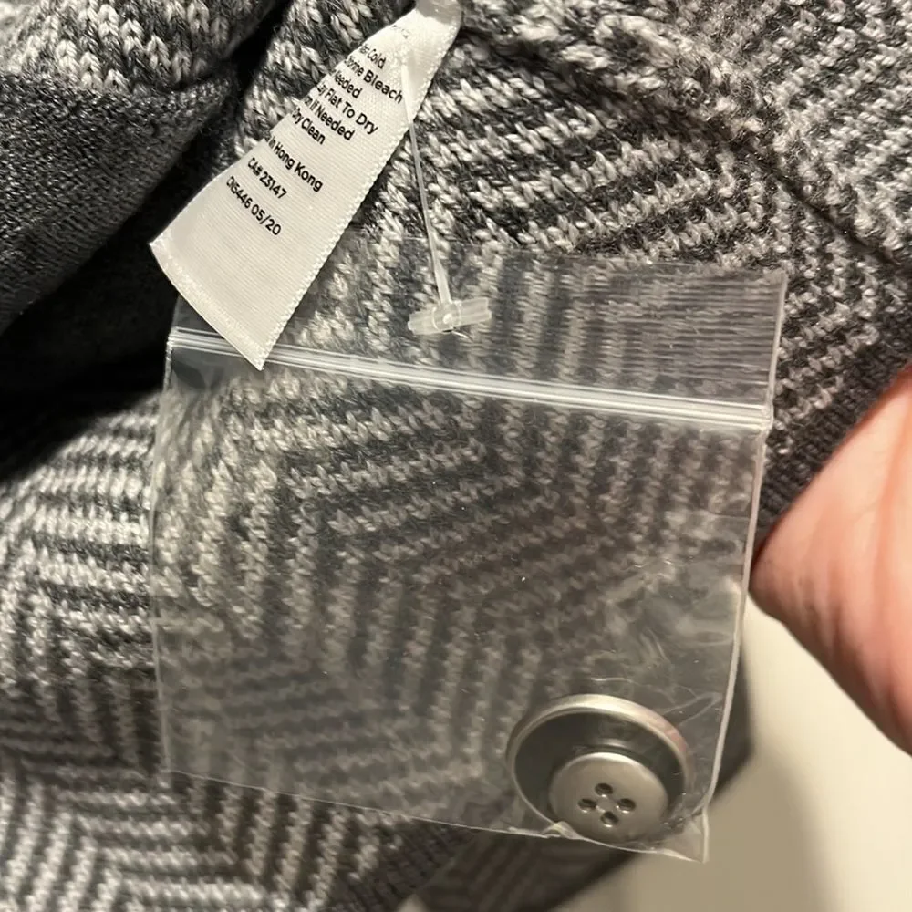 Talbots NWOT Herringbone Sweater Merino wool Blazer size XS. - Picture 3 of 9